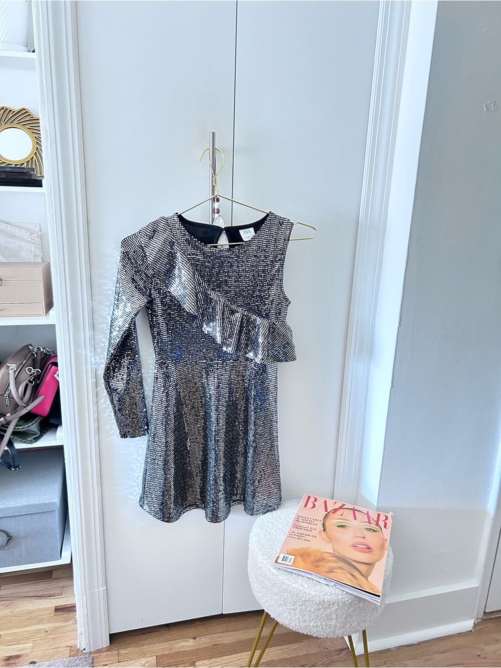 Zara Black and Silver Sequin size 11-12 preowned, like new.